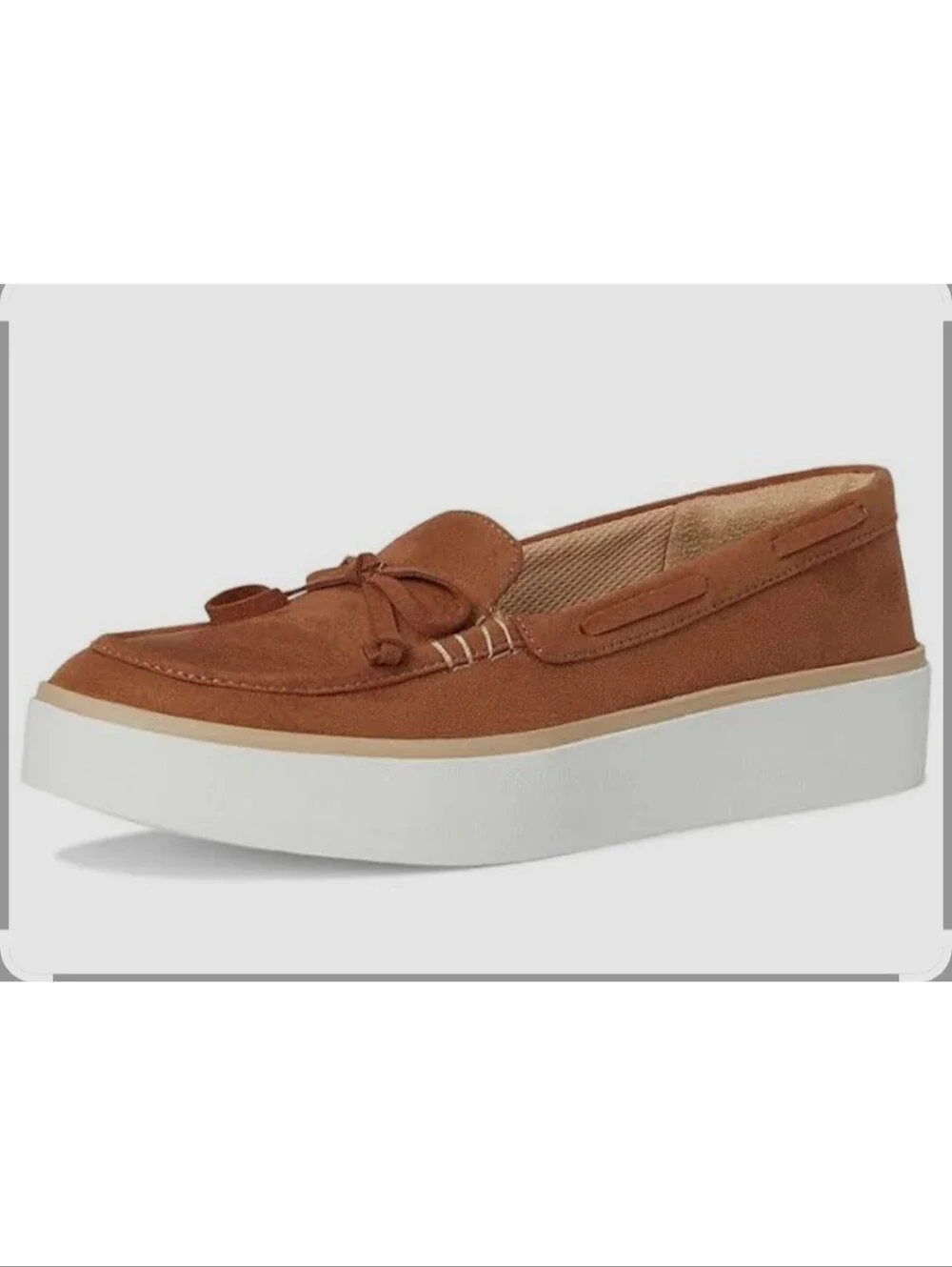 New w/Box Dr. Scholl's Madison Sea Faux Suede Slip-On Platform Boat Shoes